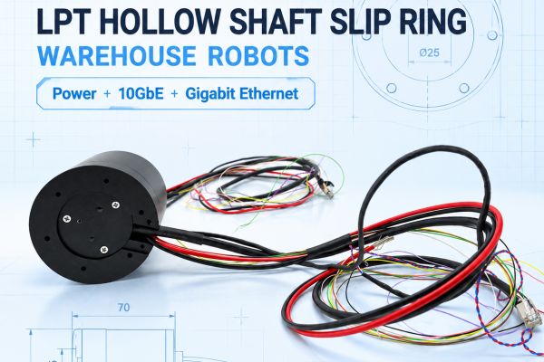 JINPAT LPT Hollow Shaft Slip Ring vs. Traditional Cables for Warehouse Robots